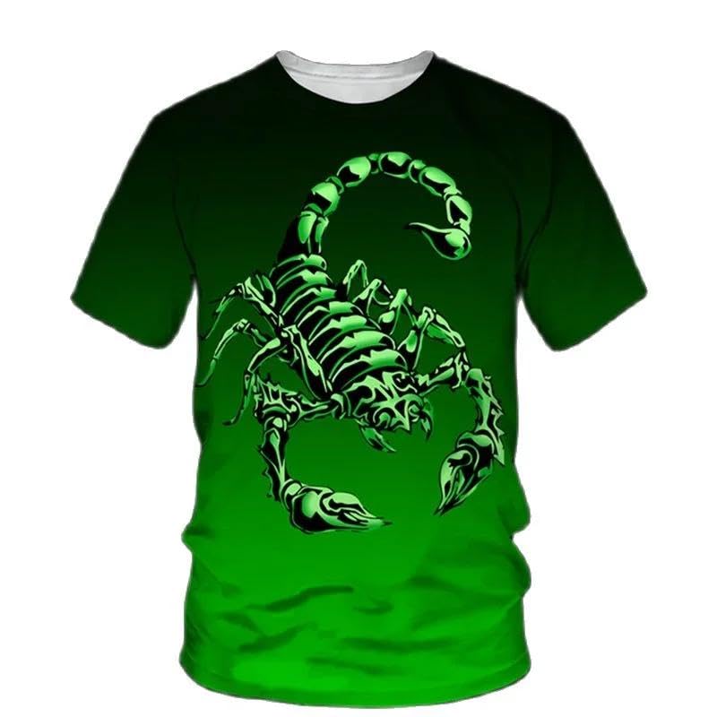 T-Shirt Scorpion 3D Homme Coupe Ample pour Éviter la Chaleur avec Style