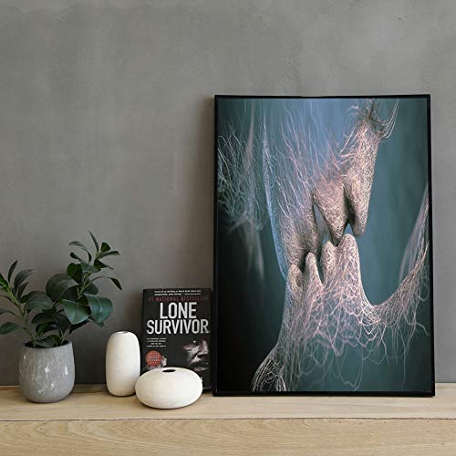 KKJJ Abstracto Cuadros En Lienzo Marco De Bricolaje Pareja Besándose Romántica Abstracto...