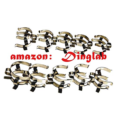 Dinglab, Glass Metal Clip For 24/40 Standard Taper Joint,Standard Keck,Laboratory Lab Clamp Clip,Keck Clip,24# Standard Conical Interface Clip,24/29,10Pc #TOP6