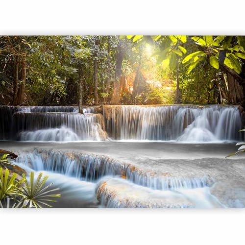 Papier peint murando intissé 350x256 cm Décoration Murale XXL Poster Tableaux Muraux Tapisserie Photo Trompe l'oeil cascade c-A-0006-a-c