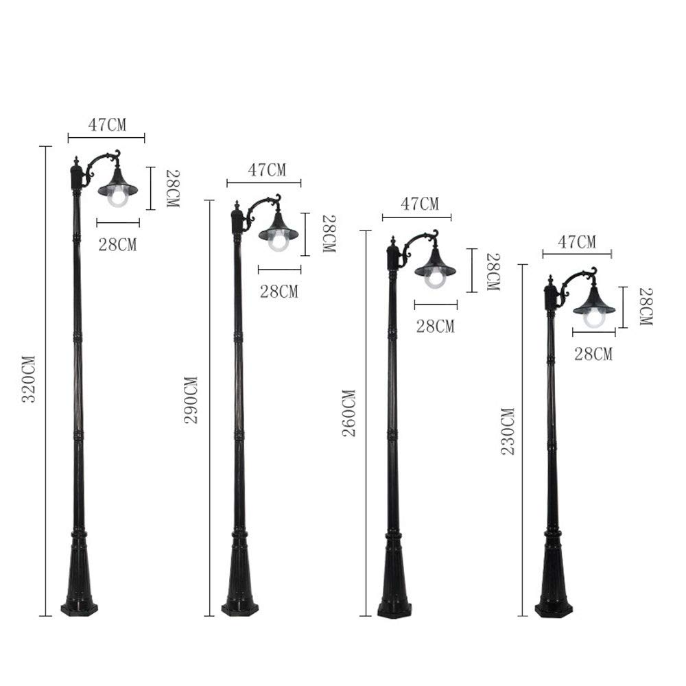 Produttori creativi europei di lampade da giardino Custom Outdoor Community Park High Pole Road Light Impermeabile Villa Doppia testa Luci paesaggistiche, Luci da palo per esterni Illuminazione paes