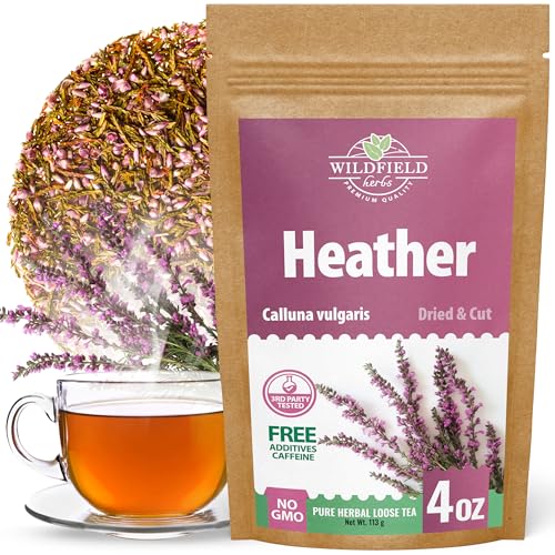 Image of 4 oz. Dried Heather Flowers And Leaves Herbal Tea (Calluna vulgaris) - 113g Brecina flores y hojas