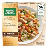 Healthy Choice Cafe Steamers Crustless Chicken Pot Pie, Convenient Microwave Meal Made With No Preservatives, Frozen Meal, 9.6 OZ Bowl