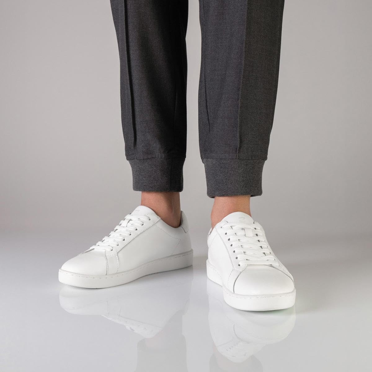 Anna Kern Suny Herren Dance Sneakers 7425 - Leder weiß - Normalweite - durchgehende PU Sohle - herausnehmbare Mehrweiten-Zwischensohle