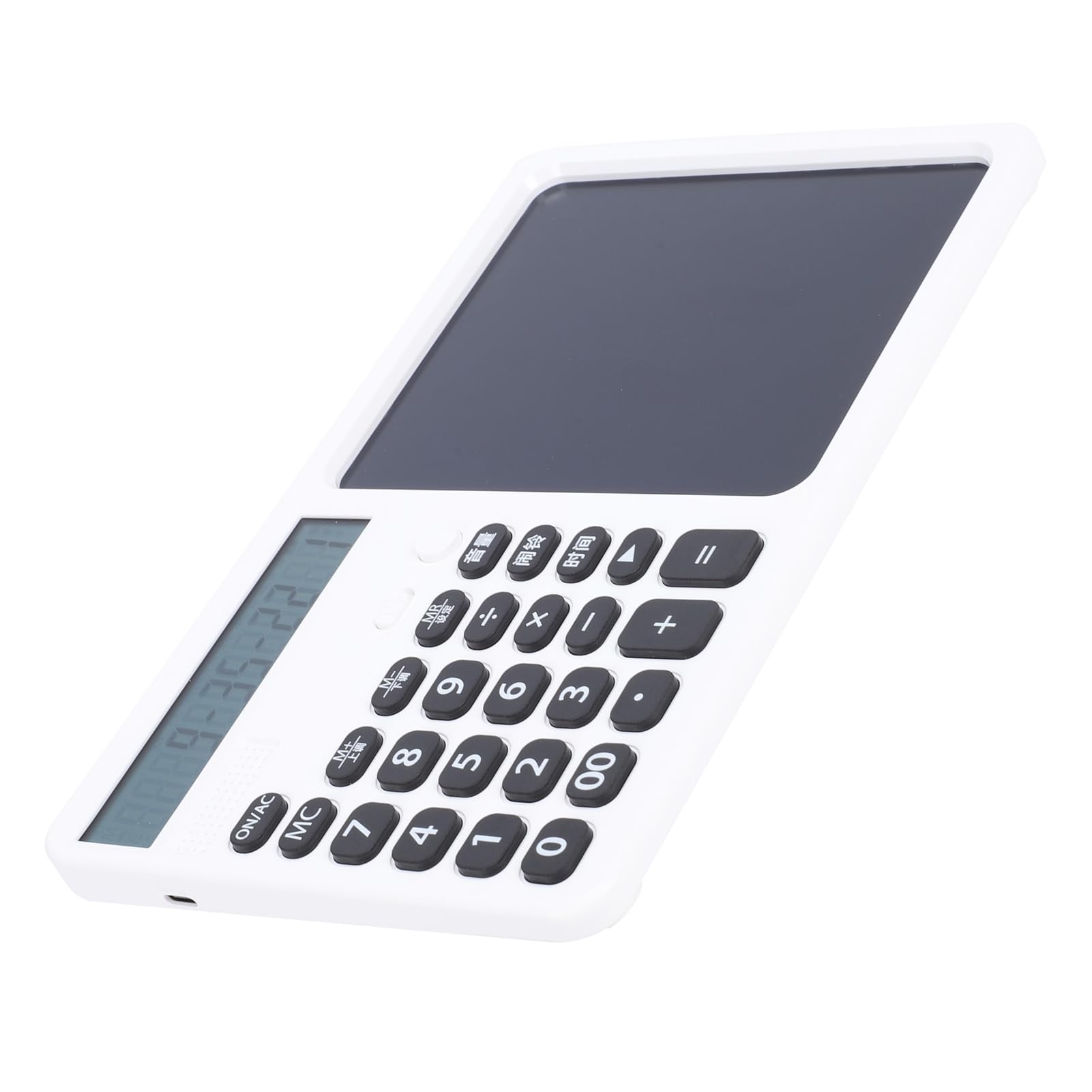 Ejoyous Calcolatrice da Tavolo con Blocco Note, Materiale ABS, Display a 12 Cifre e Blocco Note da 7 Pollici per Uso in Ufficio e a Scuola (WHITE)