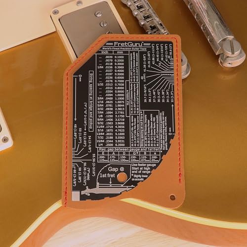 Image of FretGuru XT Metric+ Guitar String Action Gauge | Pro Fret Rocker, Bridge & Pickup Spacing Ruler | Advanced Ultra-Precision MOAGG Technology | Luthiers Guitar Setup Tool | Fret Height /Fret Wear Check