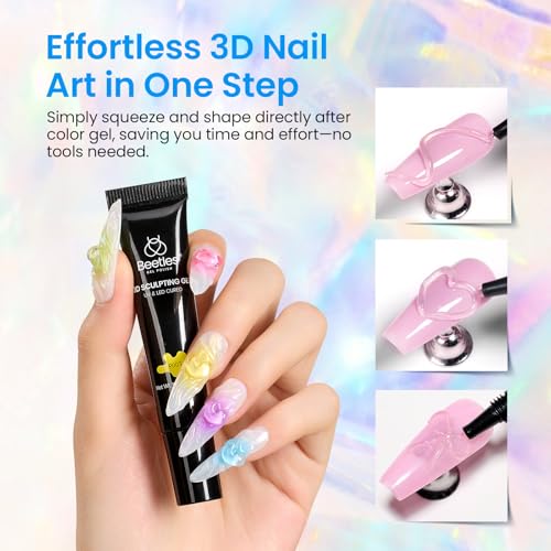 Image of Beetles Sculpting Gel 3D Gel for Nail Art 6 Colors