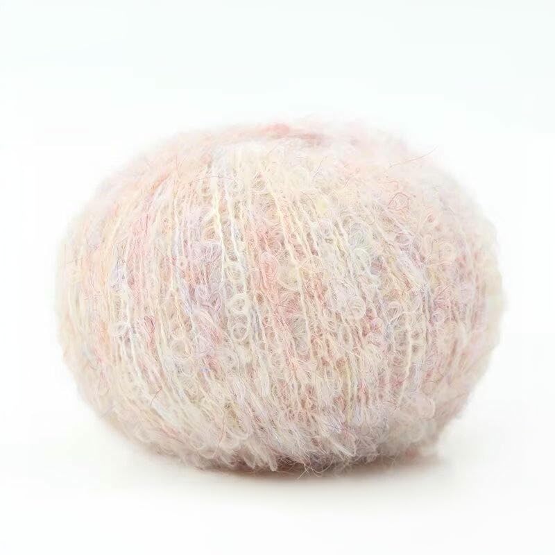10/20/30 Rollos de Hilo Bouclé de 25 g, Hilo de Lana de Colores Tejido a Mano, para Bufandas, Suéteres, Gorros, Mantas y Chales de Ganchillo DIY