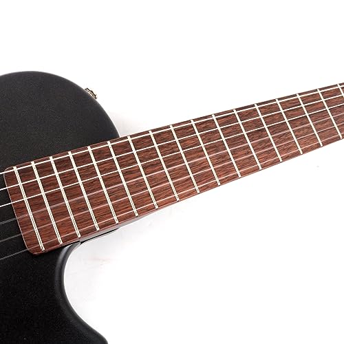Image of Fojill Electric Classical Guitar Classic Nylon String Travel Portable Silent Practice Guitars Mahogany Body Neck Rosewood Fretboard With Gig Bag