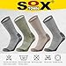 SOX TOWN Men's Merino Wool Cushion Crew Socks Moisture Wicking Control for Outdoor Hiking Work Boot Thermal Warm All Seasons(Mixcolor2 M)