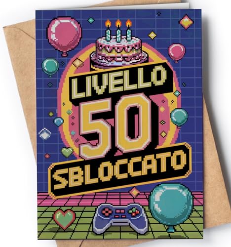Biglietto Auguri 50 Anni Uomo - 50 Anni Compleanno Donna - Regalo Donna, Uomo - Biglietti Auguri Divertente Per Mamma, Papà, Nonno, Nonna, Per Lui, Lei - Regali 50 Simpatico - EU 164