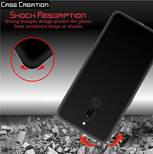 Image of Case Creation for Redmi 8 2020 Back case, Xiaomi Redmi 8 Slim Flexible Smart Look case with 360 Camera All Angle Protection (Pure Black)