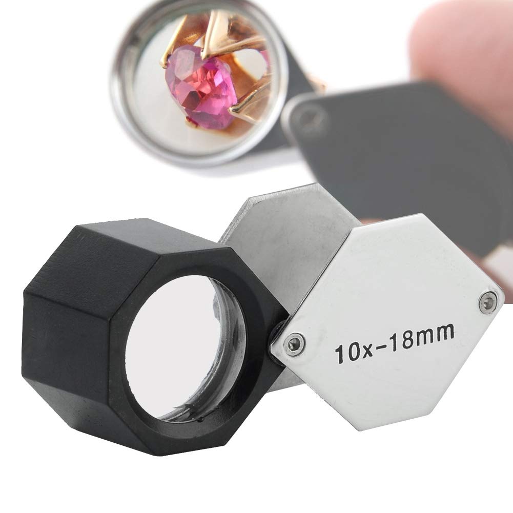 Loupe hexagonale 10x pour Bijoux, Outil de loupe Optique, Durable, sans Danger pour Les bijoutiers, Les gemmologues, Les Timbres, Les Perles, Les Pierres précieuses, Taille