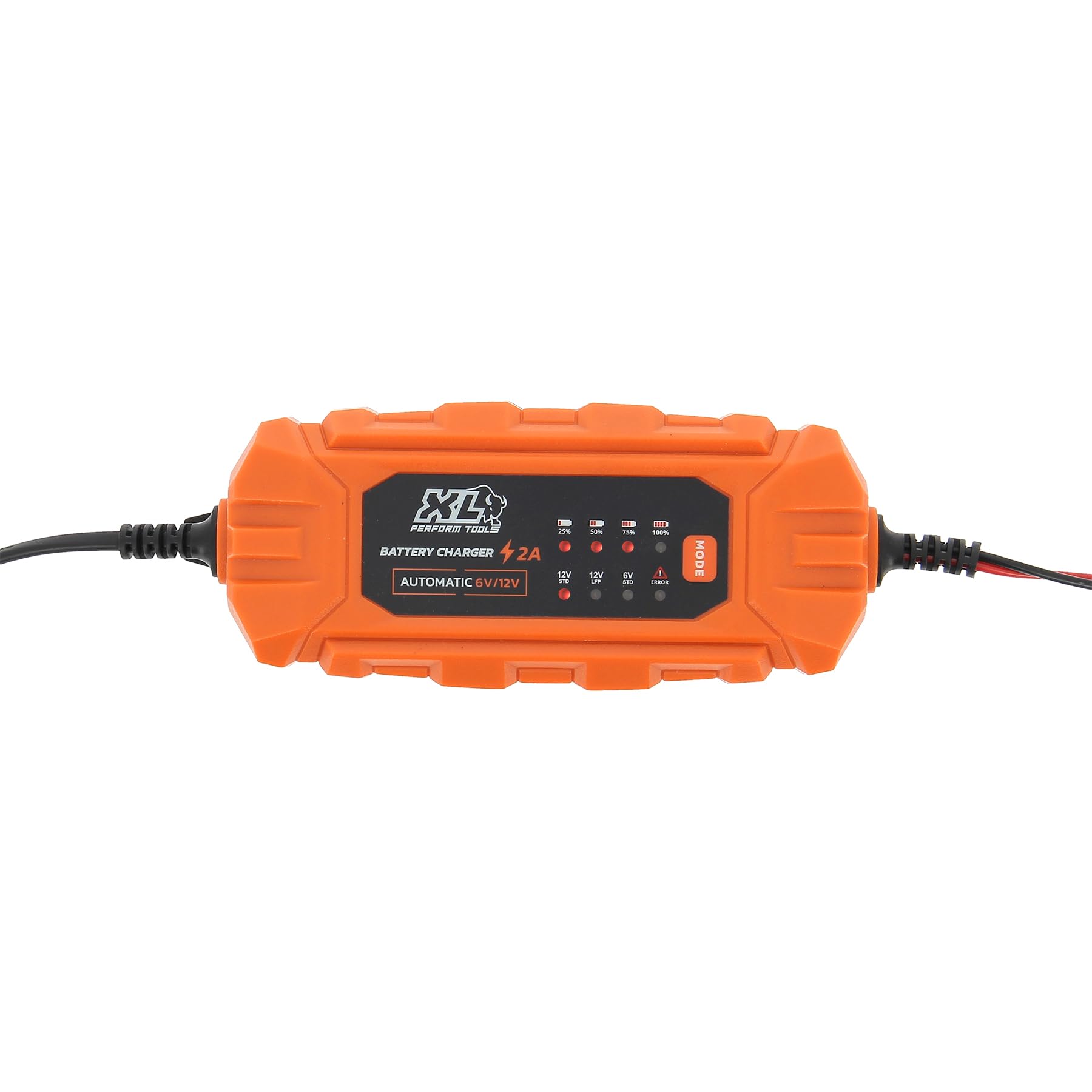 XL Perform Tools 553995 Chargeur de Batterie de Petite Cylindrée 6V/12V 2A, Chargeur de Batterie Intelligent Compact, Maintien de Charge