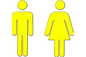 Power Scrubbers for Cleaning Women Acrylic and 3D Self-Adhesive Men Yellow Bathroom...