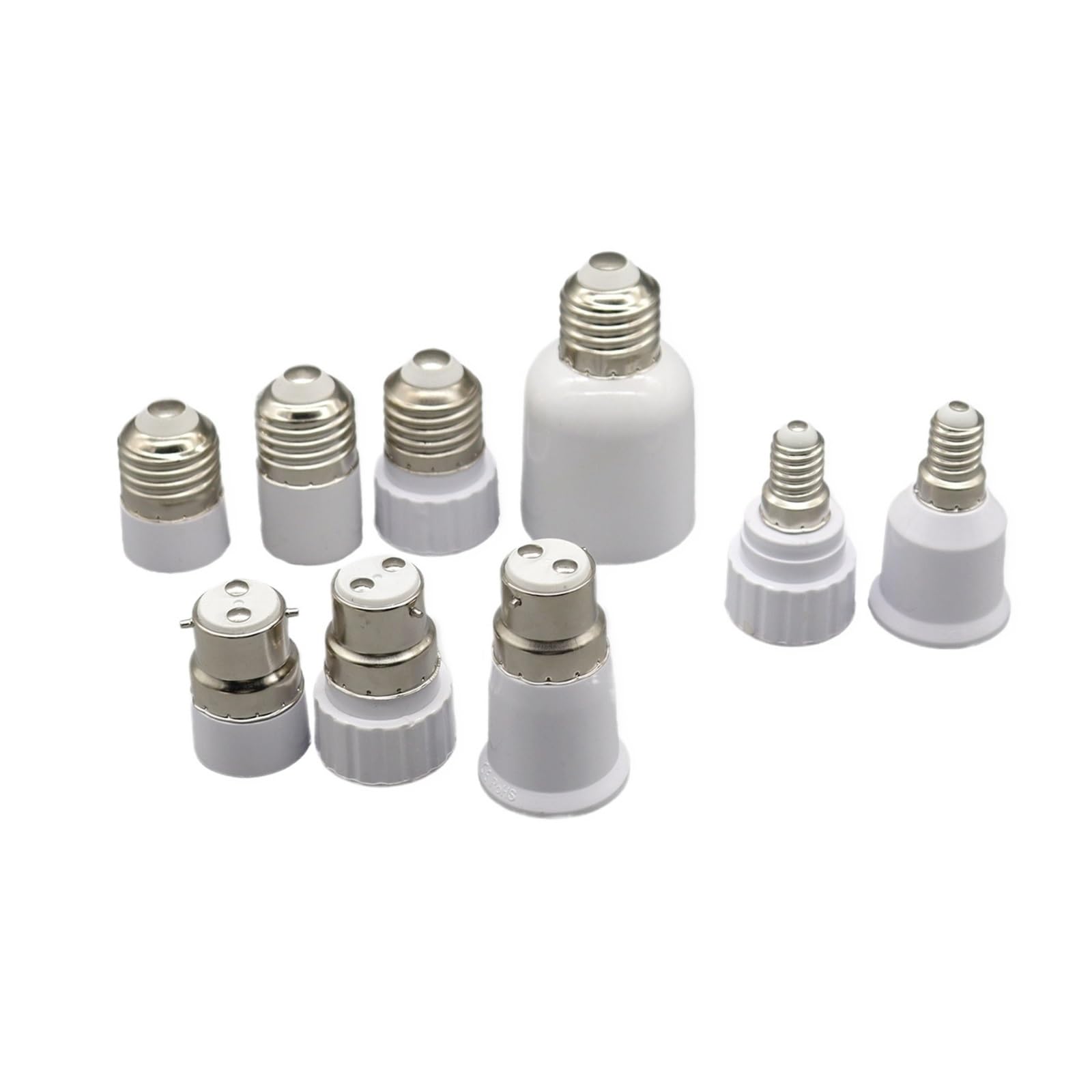 Generico 10-50PCS B22 E27 E14 GU10 E40 Lampadina Portalampada Convertitore del supporto Base Adattatore di conversione della luce ignifuga Accessori for l'illuminazione(40pcs,E27 to E40)