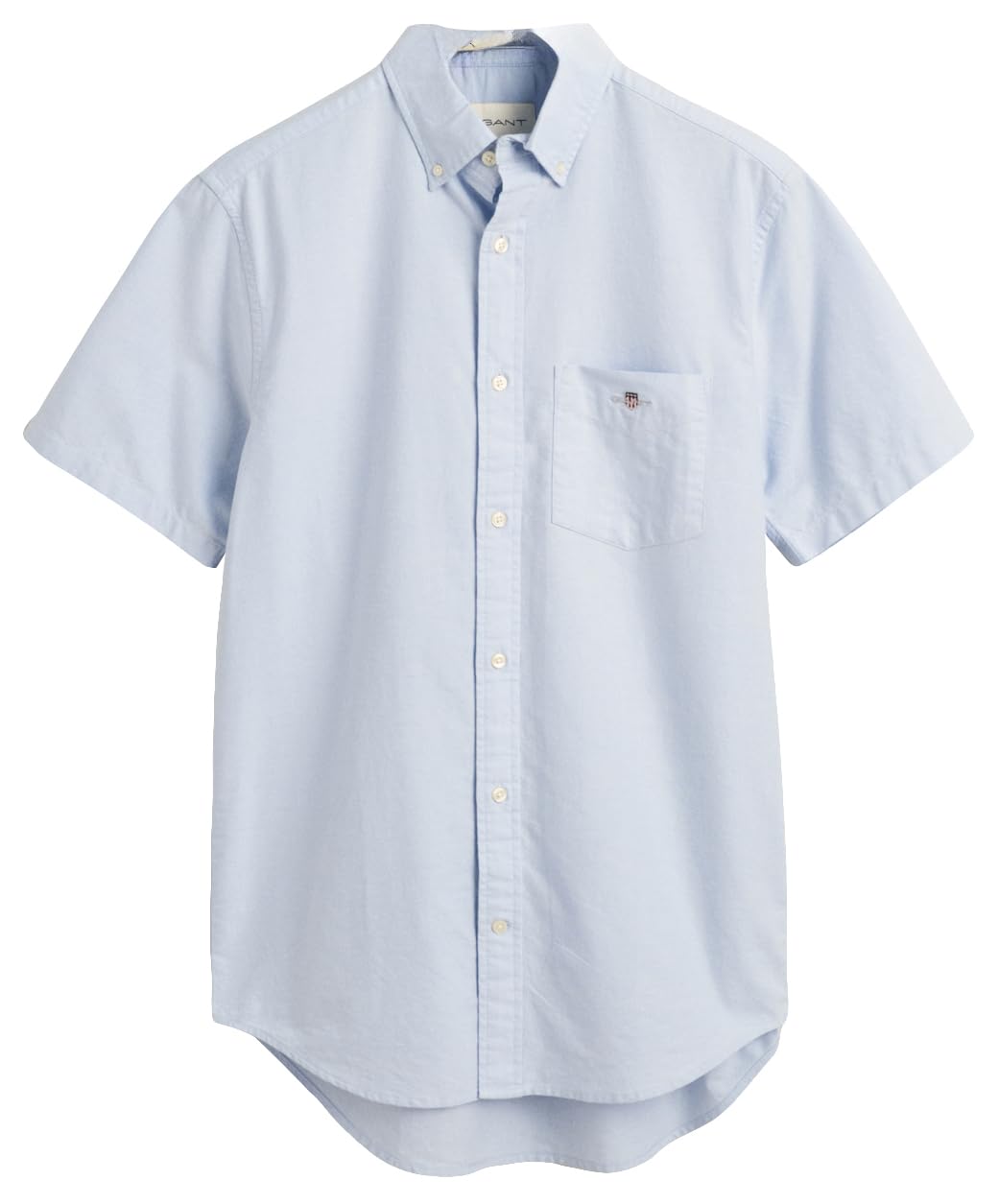 Gant Men's Light Blue Classic Oxford Short Sleeve Shirt (Xxxl)