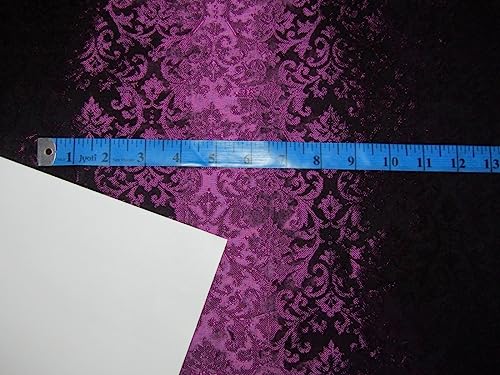 Brocart de soie violet 147,3 cm BRO188 pour vêtements structurés - 2