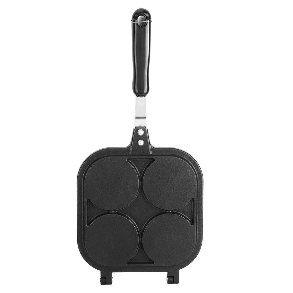 Oumefar Waffle Maker Square Pancake Pan 4 Holes Double-sided Lovely Cartoon Animal Pattern Non-stick Breakfast for Bakery