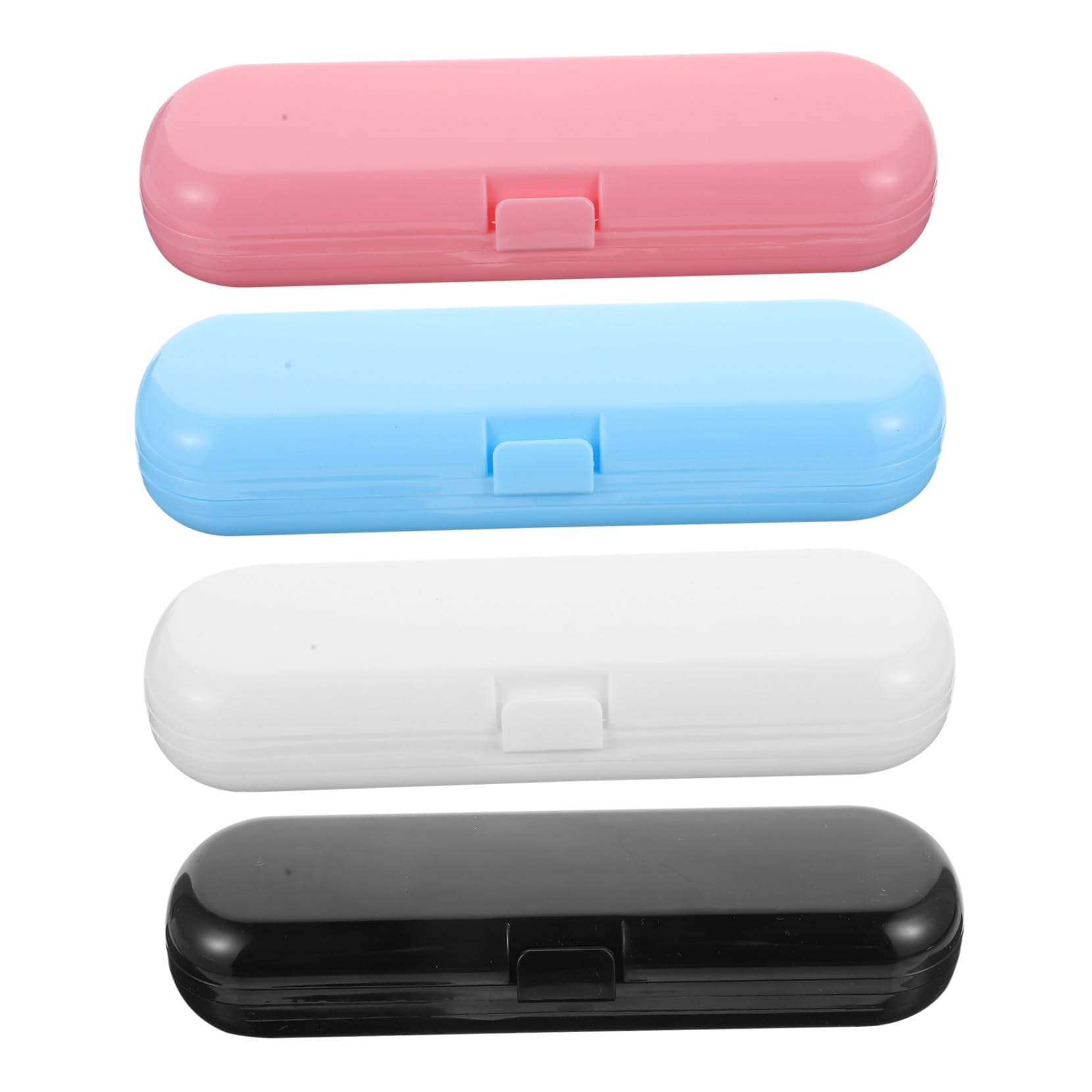 4 pezzi Astucci Portaspazzolino Impermeabili per Spazzolini Elettrici Organizer da Viaggio per Testine Custodie Resistenti Polvere e Batteri per Casa e Outdoor Nero Bianco Rosa