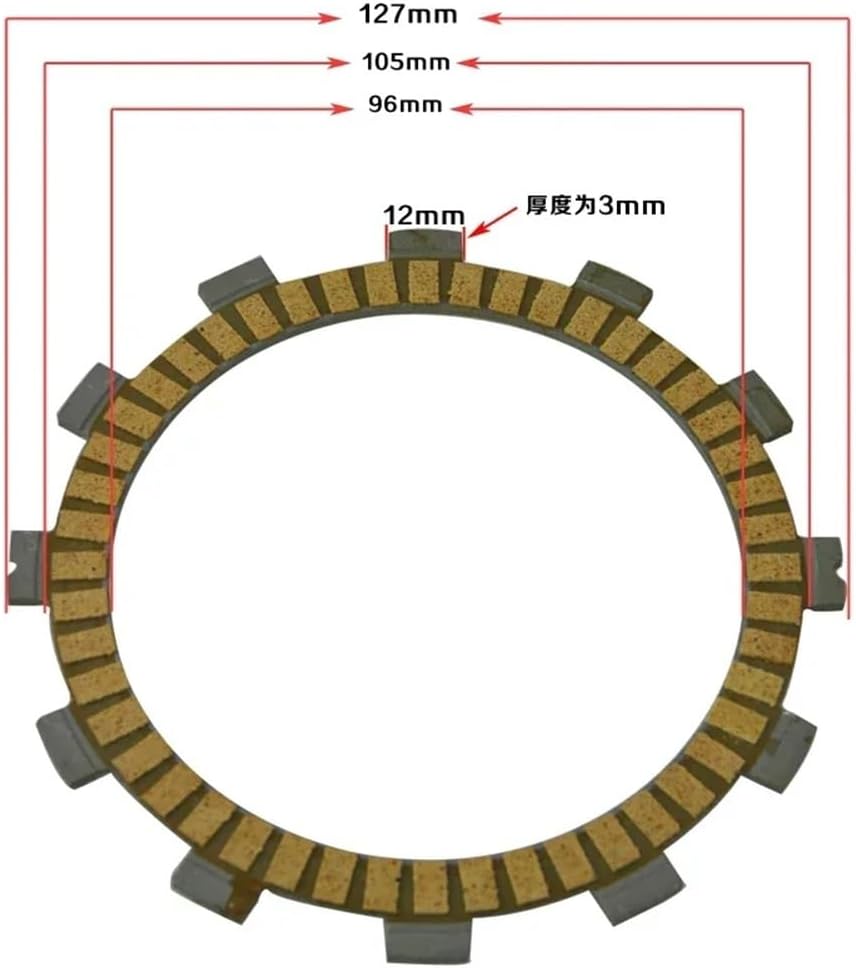 3 Pcs Clutch Discs Plates Compatible OR50 1980 RM50 80 ALT125 1983-1986 LT125 1983-87 ALT185 84-85 LT185 84-87 Repair parts