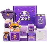 Graduation Gifts for Her, College Graduation Gifts for Women Teen Girls with Graduatin Tumbler, Grad Cards, Socks and Relaxing Care Kit