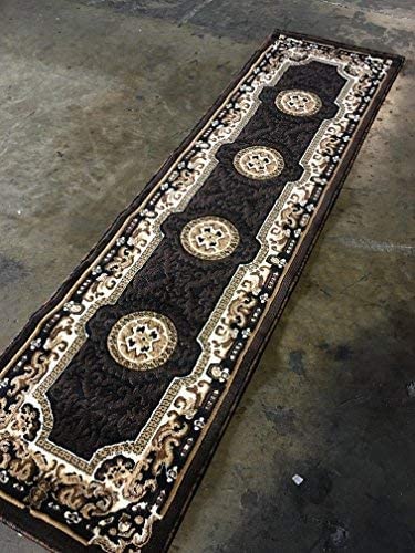 Tapete Floral Lavable Negro 2 ft x 7 ft miniatura 4