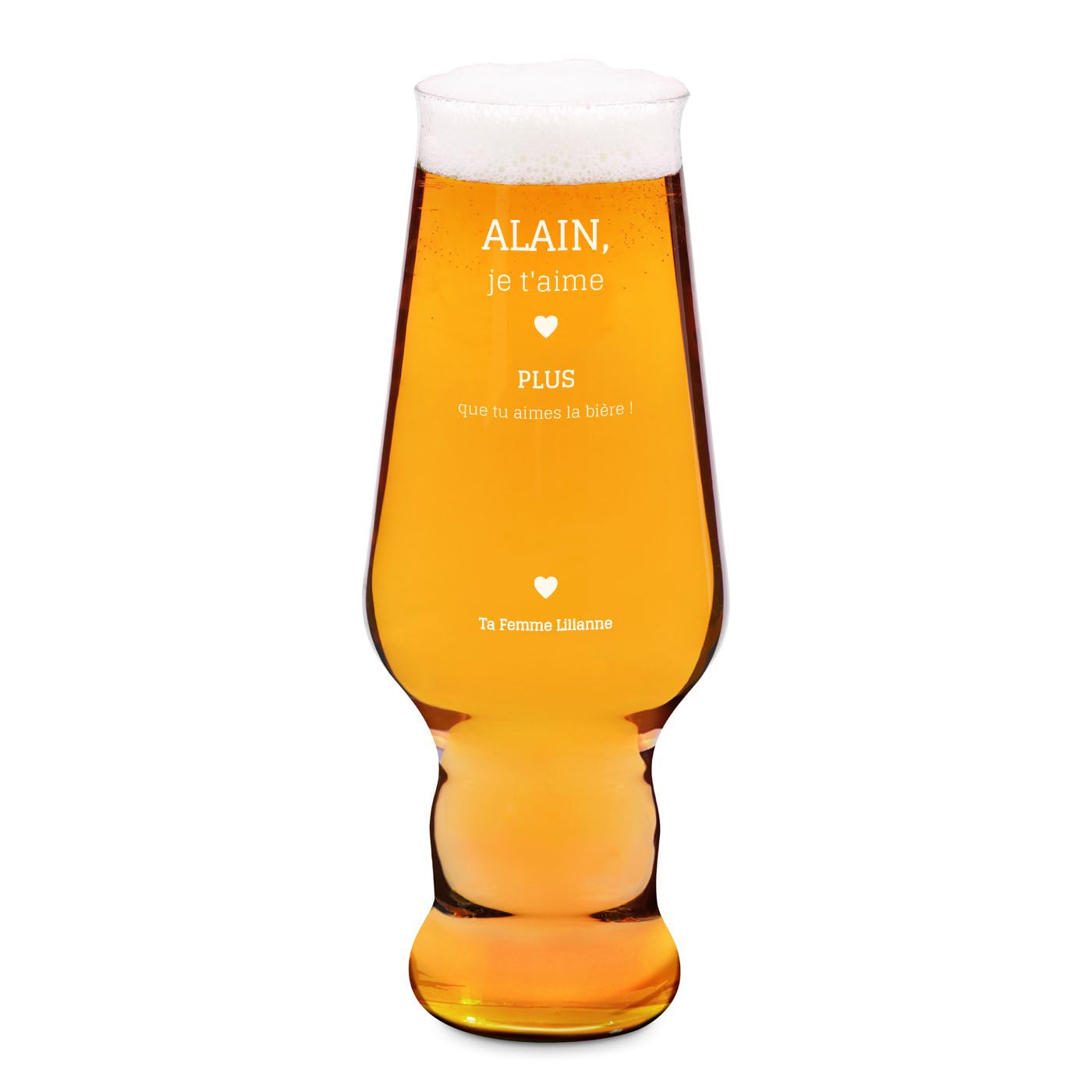 Chope à Bière Personnalisable 500 Ml Avec Tête De Mort - Verre Gravable, Cadeau Original Pour Homme - Idée Anniversaire - 14