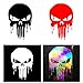 Autoaufkleber Geschnitzter Ghost Ghost Rider Punisher Blutender Schädel Lustiger Autoaufkleber Reflektierender Autoaufkleber 4er Pack