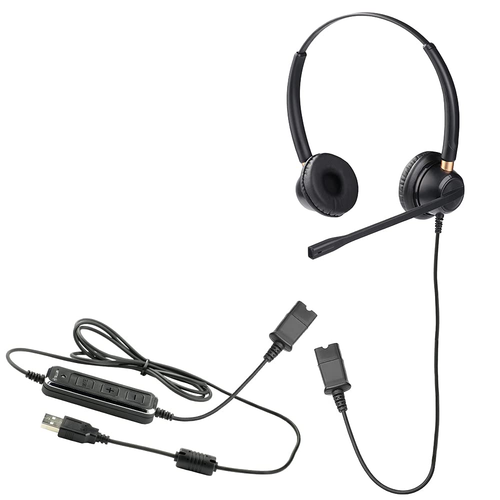 TELLUR Voice 520 Cuffie Con Microfono Per PC – Binaurali, Cancellazione Rumore ENC, USB E Quick Disconnect – Per Ufficio E Call Center - 4