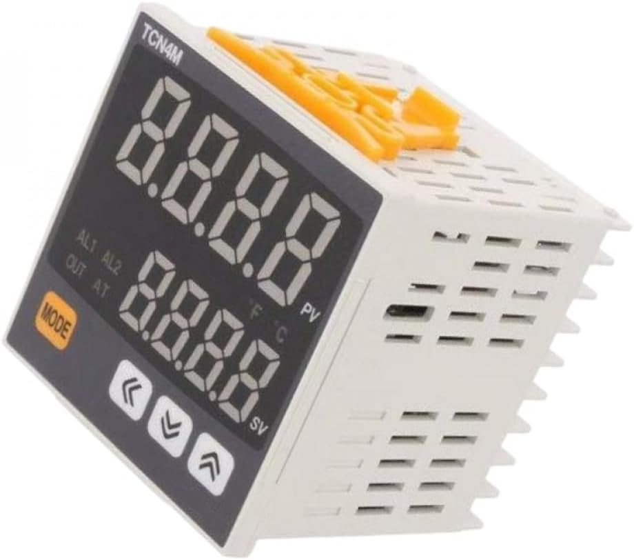 TCN4M-24R Digital PID Temperature Controller, Dual Display 4 Digit, W72 x H72, 2 Alarm Output + Relay & SSR Output, 100-240 VAC 50/60Hz