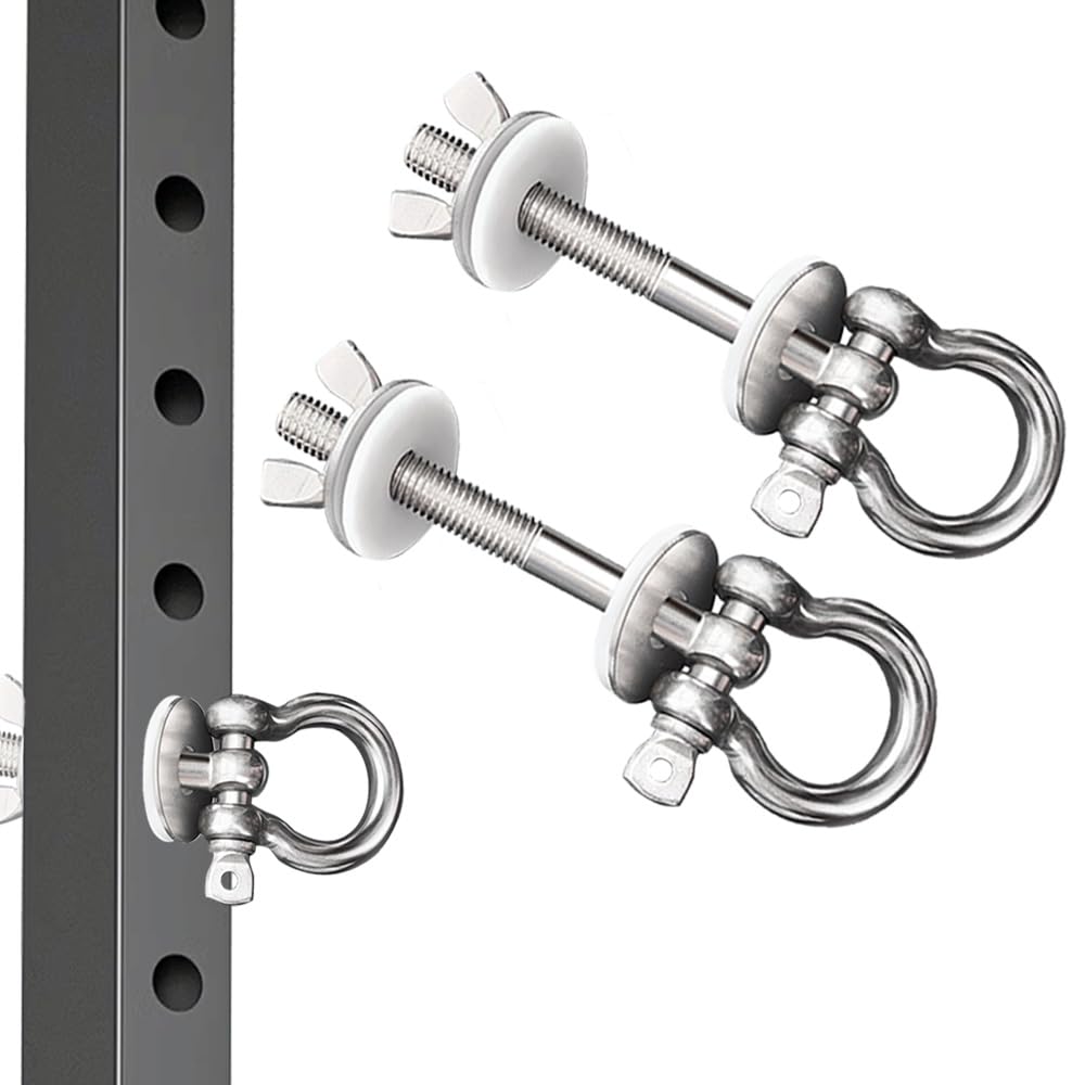 DyaMag Heavy Duty Power Rack Attachments with Silicone gaskets for Resistance Band. Stainless Steel Band Pegs for 1-3 inch Power Rack,O-Ring Attachment for Power Rack Squat Racks-2PACK(Regluar)