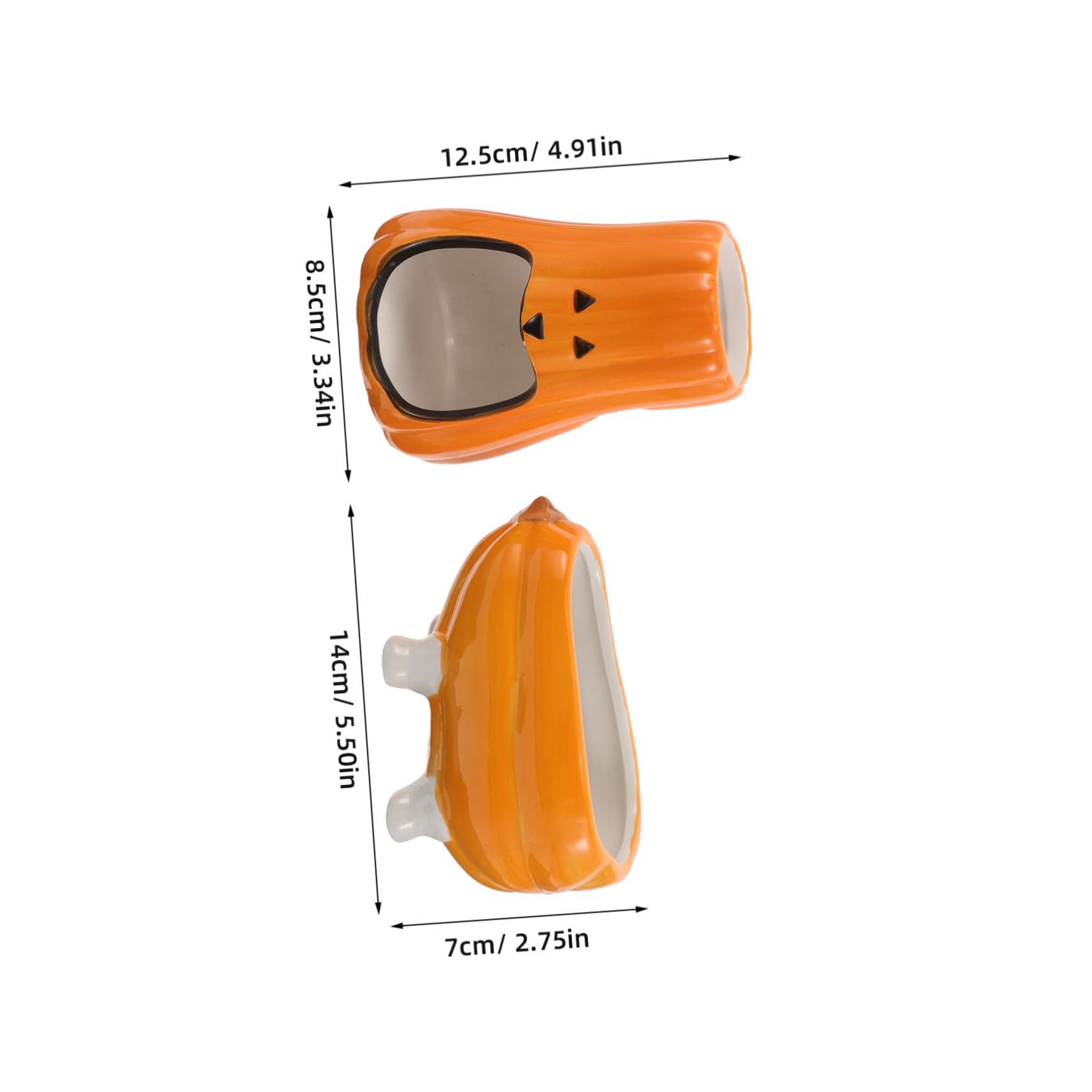 Toddmomy Support pour Distributeur Eau Céramique Forme de Citrouille Base Élargie Antichute Porte-Bouteille pour Hamsters Gerbilles Souris et Petits Rongeurs