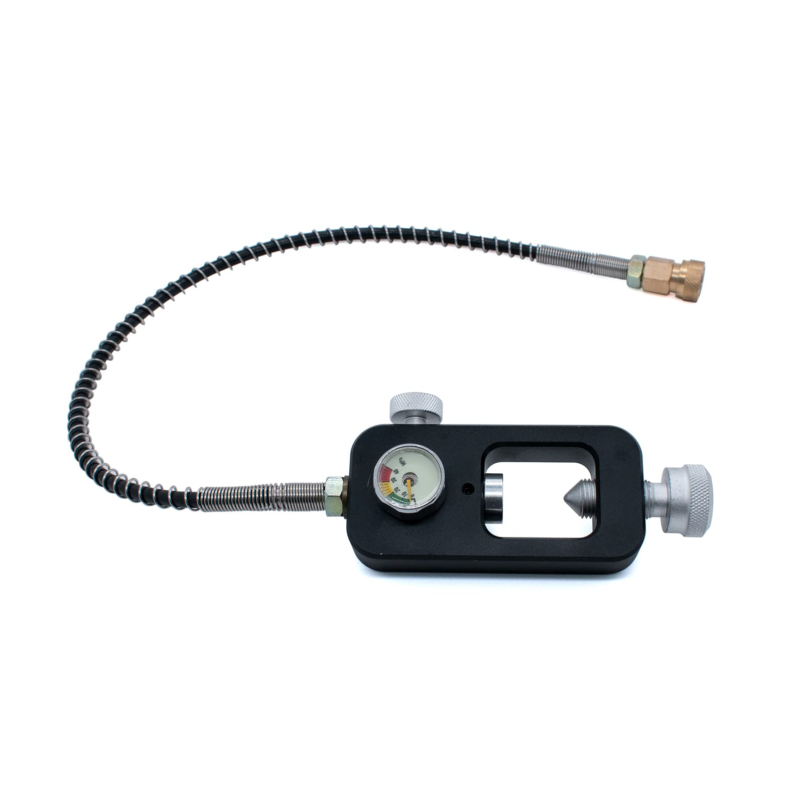 TUXING 4500 Psi DIN valvola Scuba adattatore, stazione di riempimento giogo per serbatoio HPA, manometro ad alta pressione, in lega di alluminio, adattatore di ricarica per serbatoio Pcp Paintball HPA