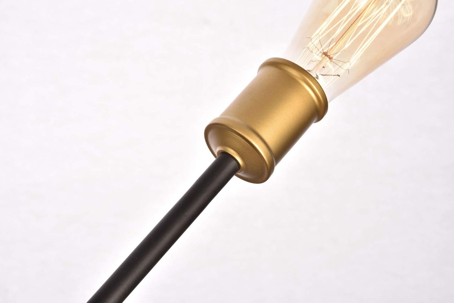 Elegant Lighting Axel Collection 10 Light Chandelier in Black and Brass Finish - 27.2"D x 32.5"H