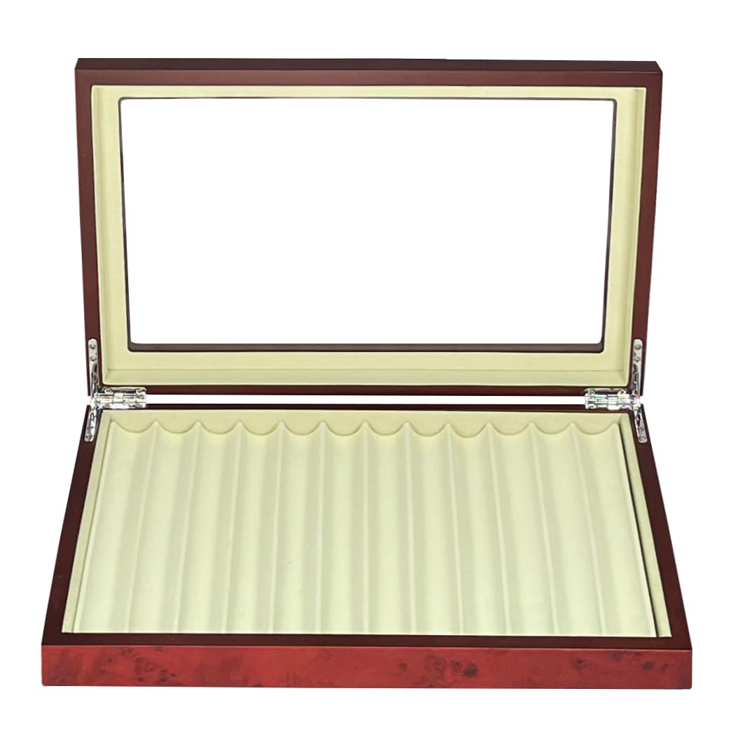 Maestrorelojero - Vetrinetta Da Collezionismo Per 24 Penne Stilografiche (arancione