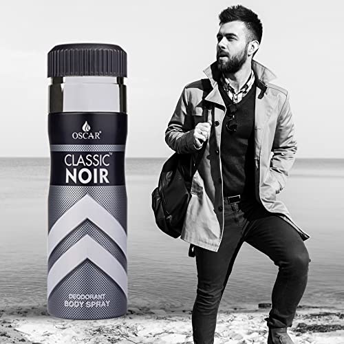 Image of OSCAR CLASSIC NOIR Long Lasting, Premium and Skin Friendly Deodorant Body Spray For Unisex, 200 ML