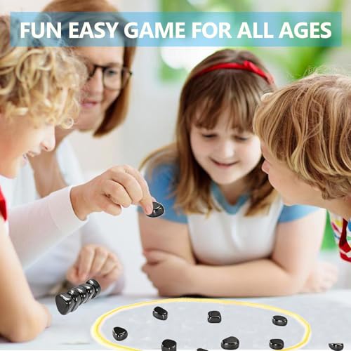 Juego de ajedrez magnético con 32 piedras y cuerda miniatura 3