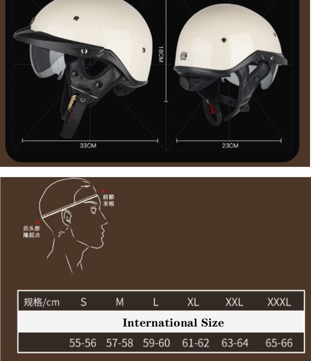 Duitse Stijl Halve Motorhelm, Motorfiets Helm Schedel Cap Voor Mannen