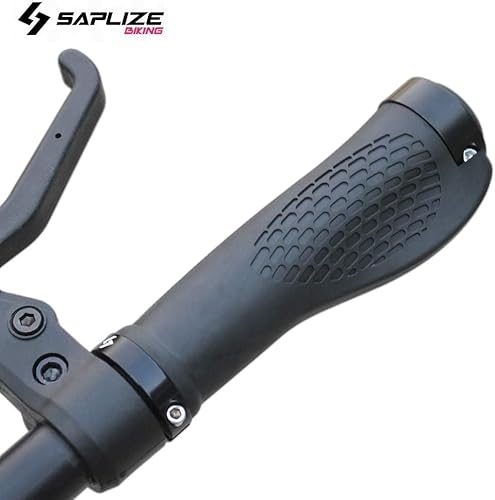Saplize ESB-PR02-BKBKST-2@#A01 Bike Grips, Ergonomic Design Bicycle Grips Widen Holding Rubber Bike Handlebar Grips thumb #5