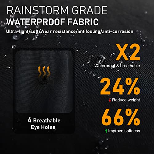 Shinchic Waterproof Bucket Hat For Women Men Rain Hat Upf 50+ Wide Brim Boonie Sun Hat Foldable Summer Floppy Beach Fishing Safari Hat Black thumb #2
