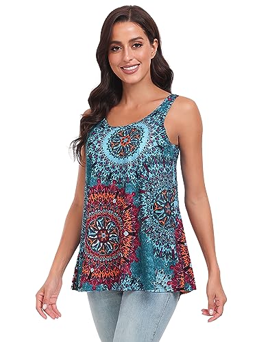 Image of Air Curvey Tank Tops for Women Build in Bra Casual Flowy Tank Pleated Loose Fit S-XXXXL