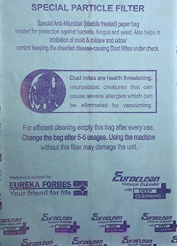 Image of Eureka Forbes Euroclean Paper Vacuum Cleaner EC XL Dust Bags -10 PIC