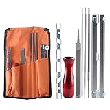 Chainsaw Sharpener File Kit for Sharpening Filing Chainsaws & Other Blades - Include 5/32 3/16 &...