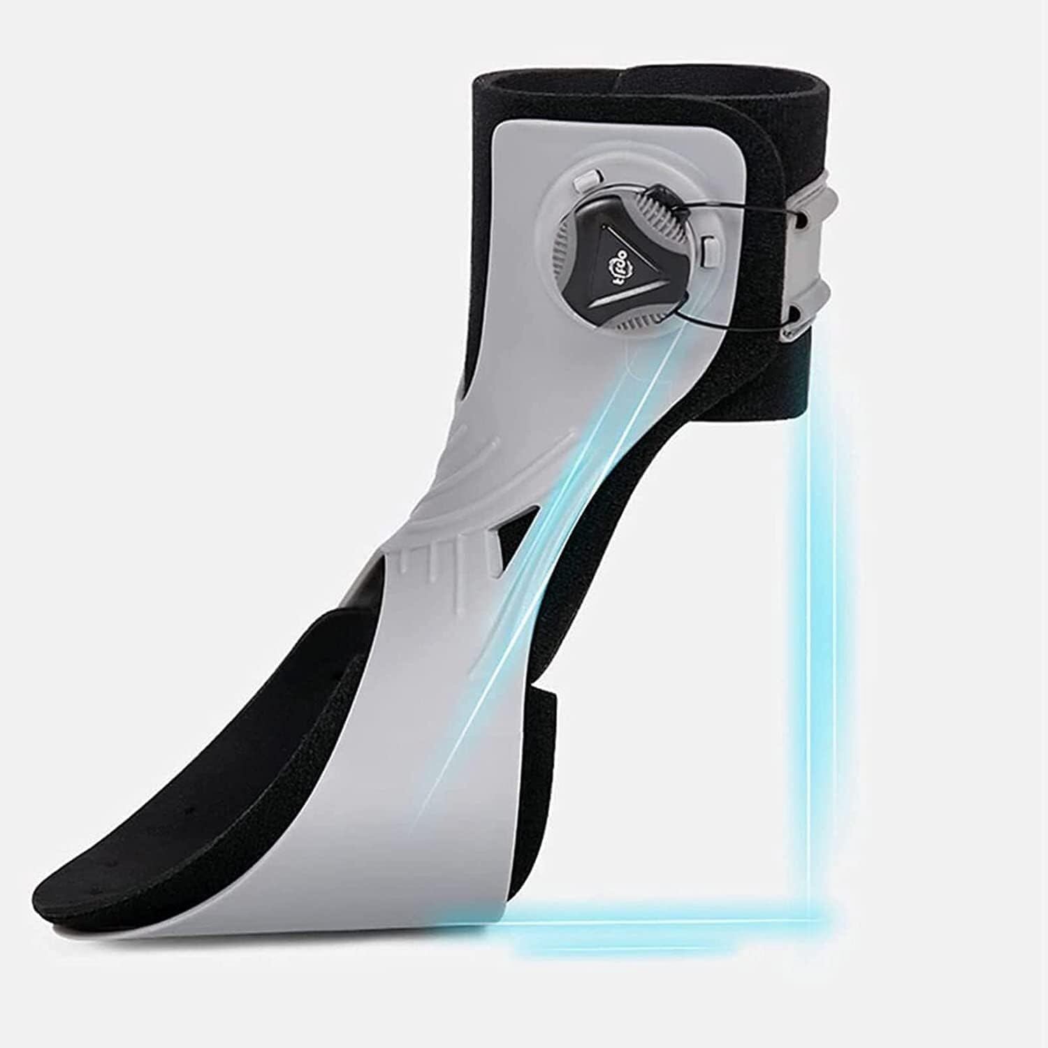 Ortesis para pie caído, Soporte de Tobillo y pie Ajustable con caída estabilizador for flácido Movimiento dorsiflexión(Left,M)