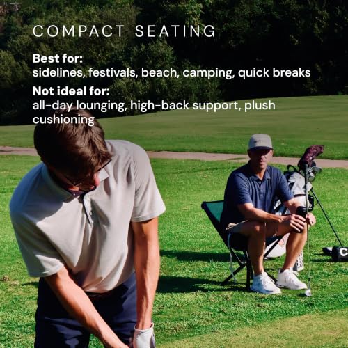 CLIQ Camping Chairs 2 Pack Sillas de Camping Plegables Ligeras con Bolsa de Transporte, Negro miniatura 3