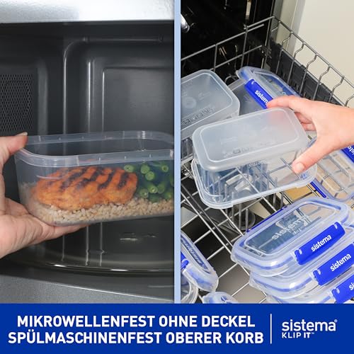 Sistema Frischhaltedosen für Lebensmittel | Meal Prep-Behälter mit DeckelnLunchboxenSnackdosen & mehr | Stapelbar & Luftdicht | 20 Stück – Ansicht 4