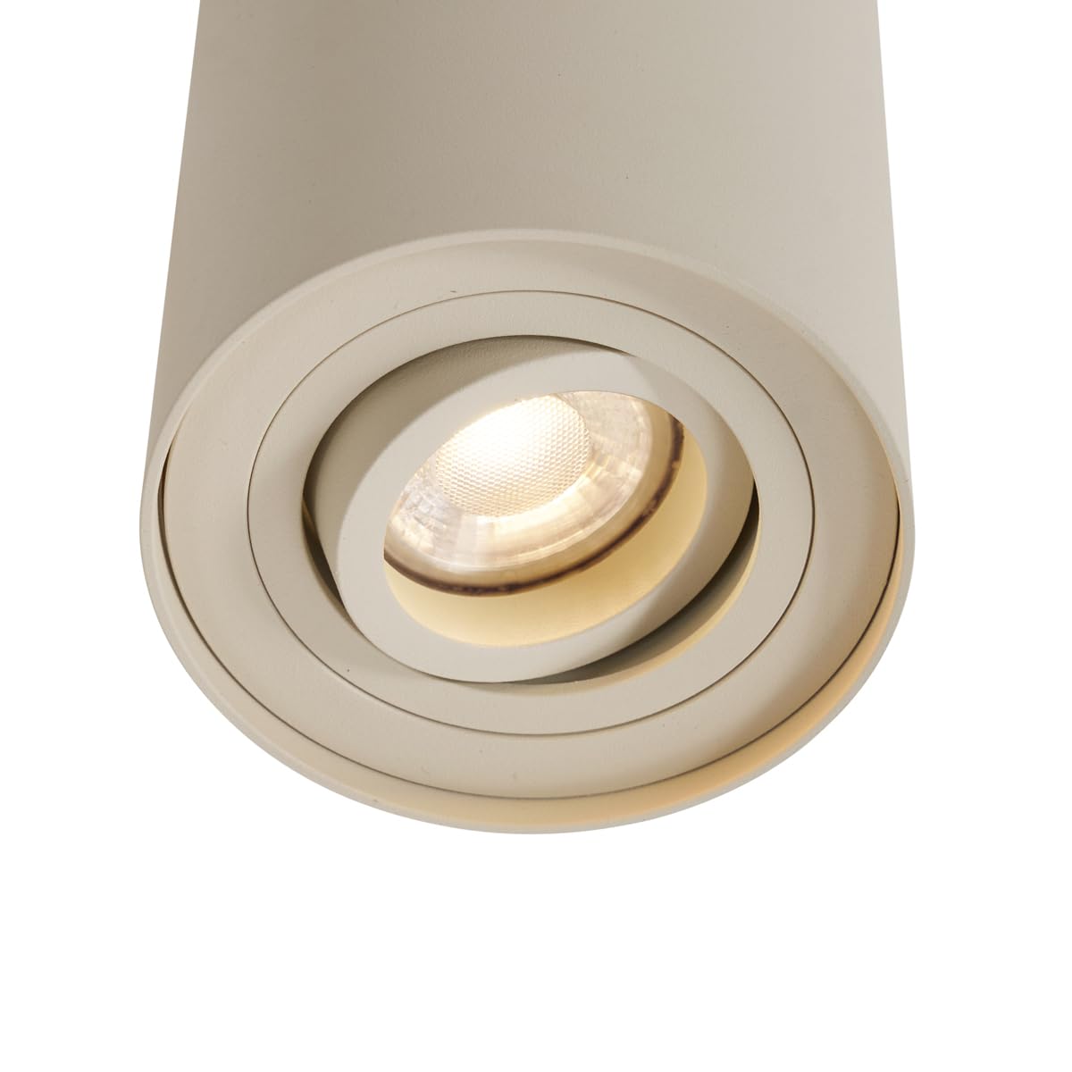 Qazqa Verstellbarer Deckenstrahler, Deckenspot - 108444 - Beige, max. 10W, Geeignet für LED, 10cm, Ideal als Flur, Küche lampe, Schlafzimmerlampe und Wohnzimmerlampe, Im 4er-Set.