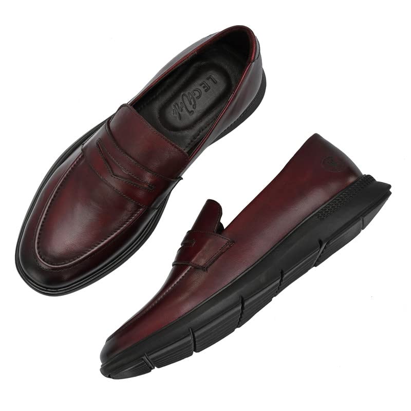 Legwork Men's Leather Loafer Shoes for Men and Boys 8 51rgFzJNnEL