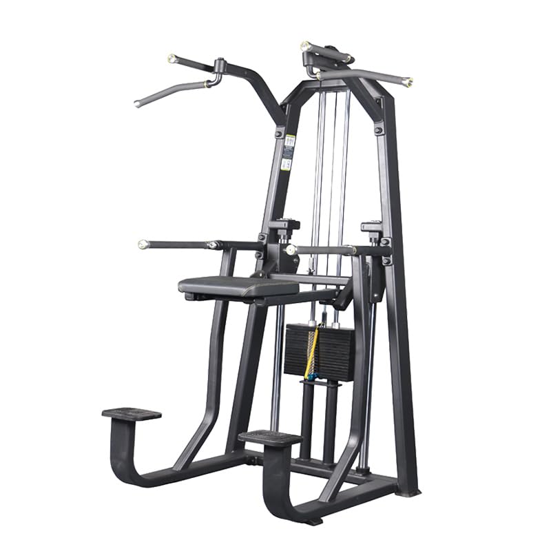 Image of Assisted Chin and Dip Machine with 176 lbs Weight Stack for Home and Commercial Gym